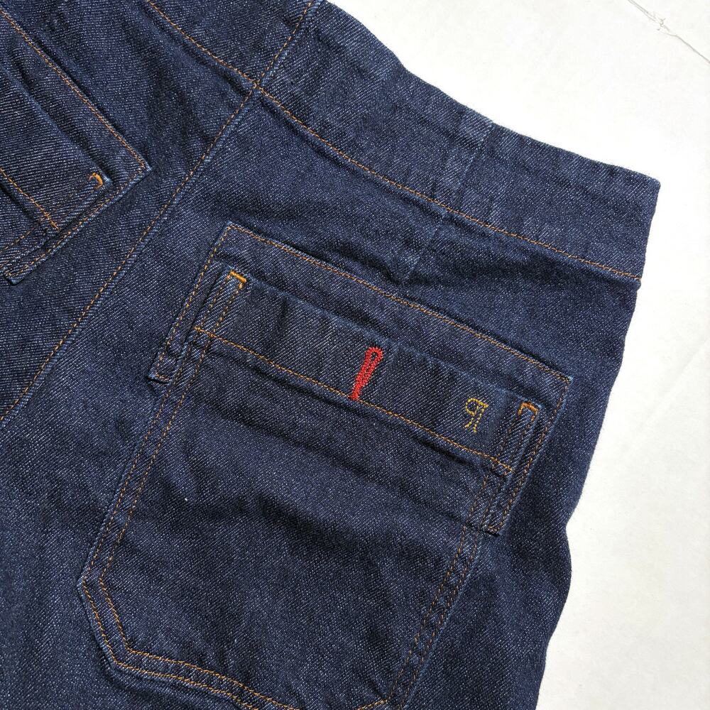 Anthropologie Pilcro Henri Camper Shorts Dark Denim Utility Sailor Size 27 - Picture 8 of 12